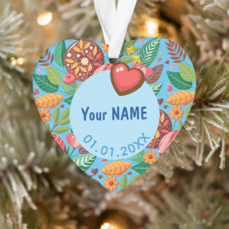 Valentinstag im Klassenzimmer Donut Blume personal Ornament
