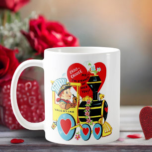 Valentinstag im Retro-Stil Choo Wähle mich Kaffeetasse