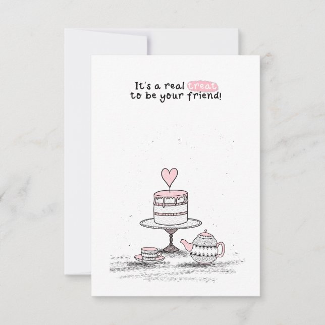 Valentinstag im Unterricht Mitteilungskarte (Vorderseite)