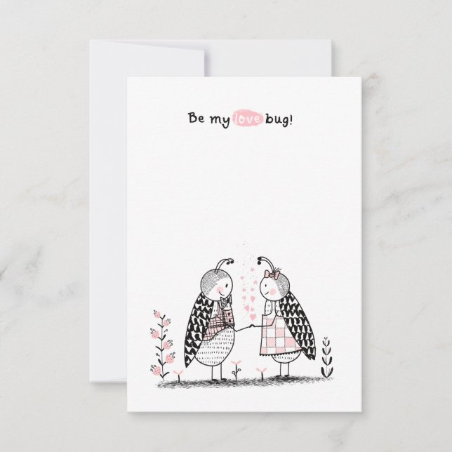 Valentinstag im Unterricht Mitteilungskarte (Vorderseite)