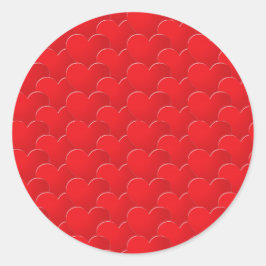 Valentinstag im Urwald Runder Aufkleber