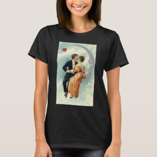 Valentinstag im viktorianischen Stil - Kuss auf de T-Shirt