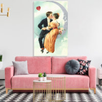 Valentinstag im viktorianischen Stil: Kuss auf dem