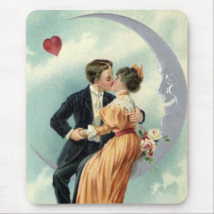 Valentinstag im viktorianischen Stil: Kuss auf dem Mousepad