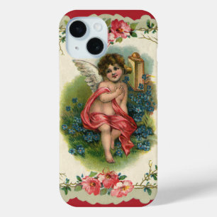 Valentinstag im viktorianischen Stil mit Cherub am iPhone 15 Hülle