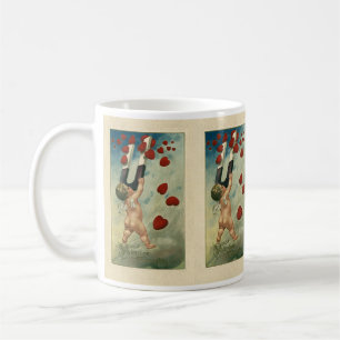 Valentinstag im Vintage-Stil, Putte mit Magnet-Her Kaffeetasse