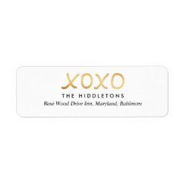 Valentinstag Imitate Gold Foil XOXO Typografie