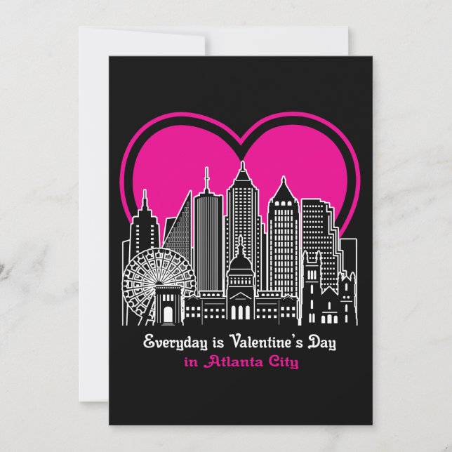 Valentinstag in Atlanta Einladung (Vorderseite)