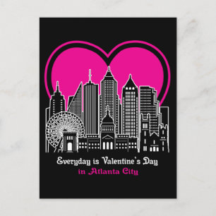 Valentinstag in Atlanta Postkarte