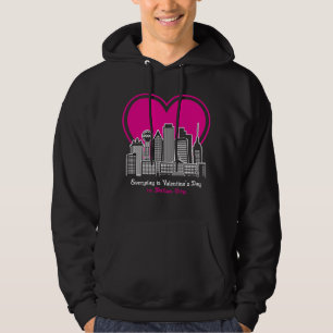 Valentinstag in Dallas Stadt Hoodie