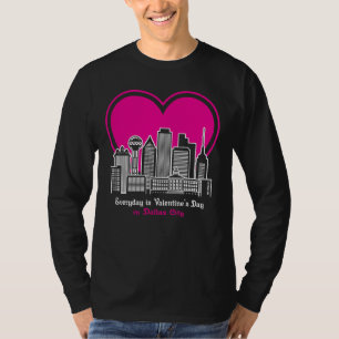 Valentinstag in Dallas Stadt T-Shirt