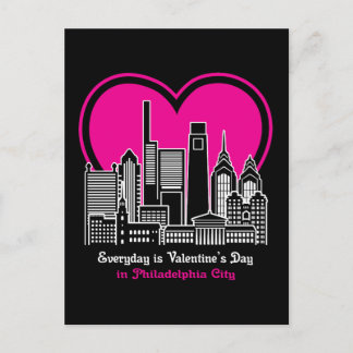 Valentinstag in Philadelphia Postkarte