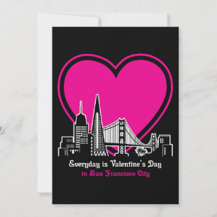 Valentinstag in San Francisco City Einladung