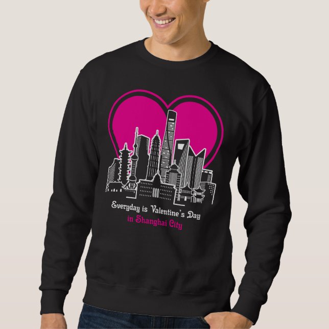 Valentinstag in Shanghai Sweatshirt (Vorderseite)