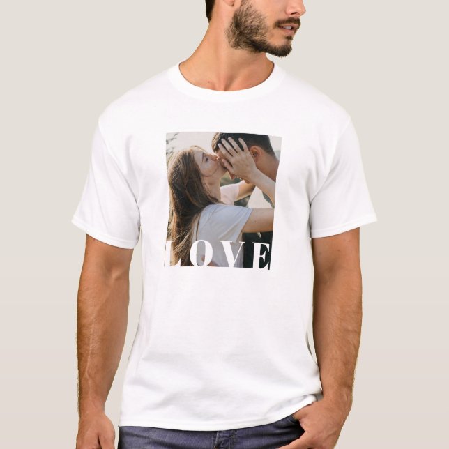 Valentinstag individualisierbarer Foto T - Shirt (Vorderseite)