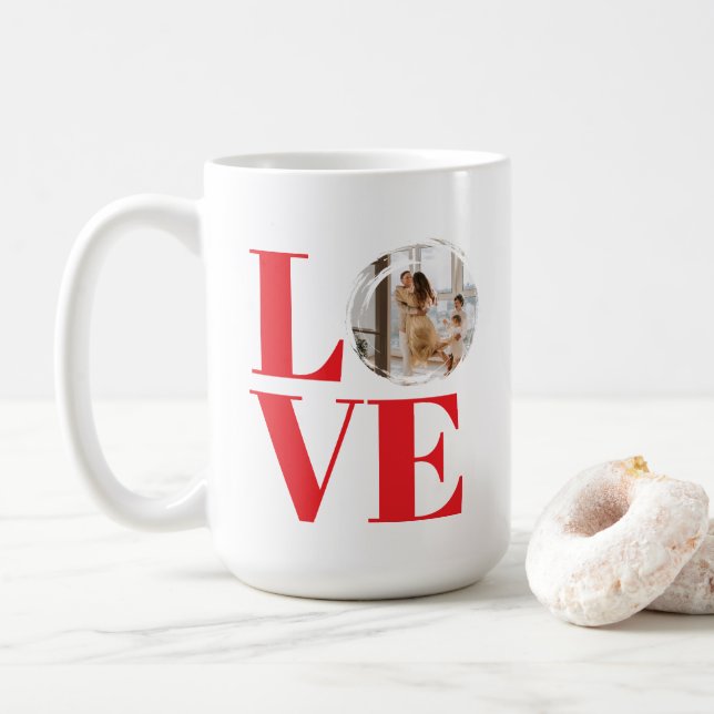 Valentinstag individuell anpassbarer Bilderrahmen  Kaffeetasse (Mit Donut)
