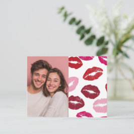 Valentinstag Individuelle Foto Küsse Postkarte
