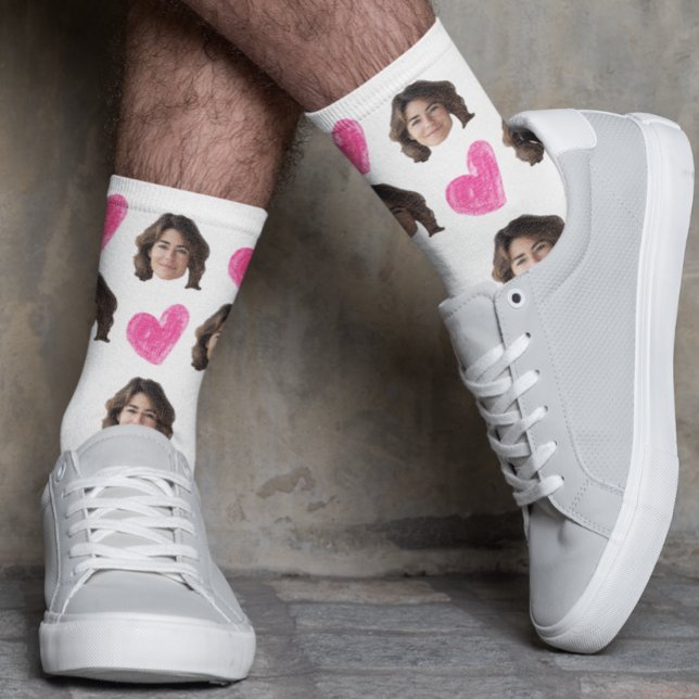 Valentinstag individuelles Foto-Gesicht Socken (Von Creator hochgeladen)