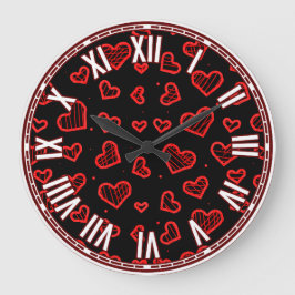 Valentinstag Inspiriertes Design Große Wanduhr