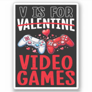 Valentinstag ist für lustige Videospiel-Geschenke Aufkleber