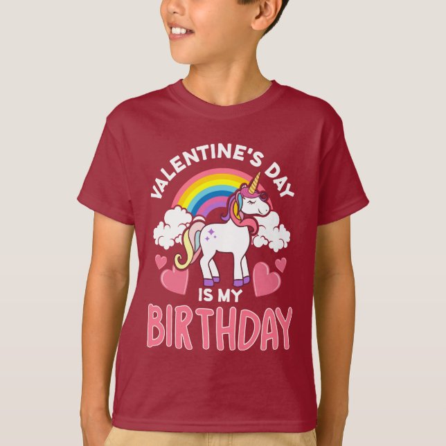 Valentinstag ist mein Geburtstag T-Shirt (Vorderseite)