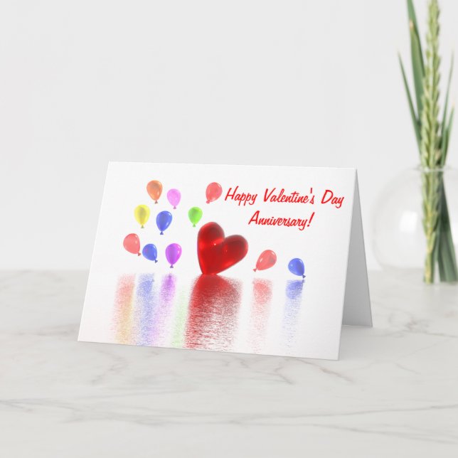Valentinstag-Jubiläumsfeier  Feiertagskarte (Vorderseite)
