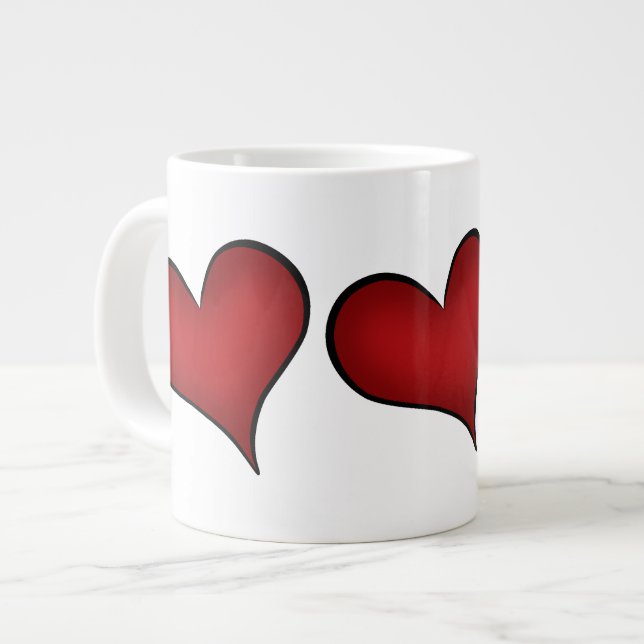 Valentinstag Jumbo-Tasse (Vorderseite Links)