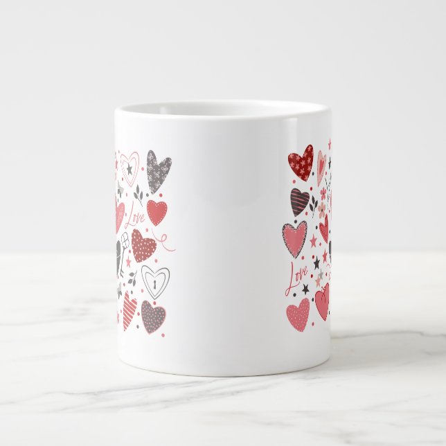 Valentinstag Jumbo-Tasse (Vorderseite)