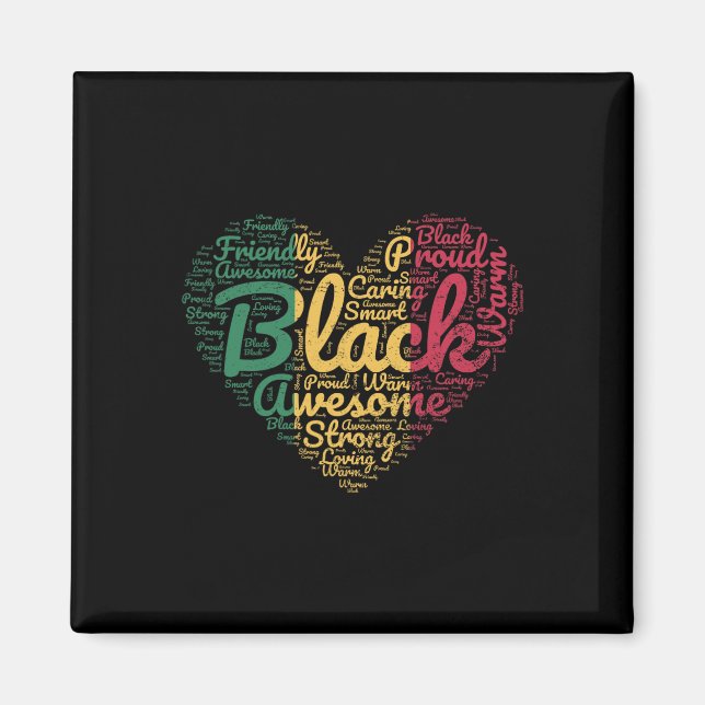 Valentinstag Juneteenth Black History Month Prou Magnet (Vorne)
