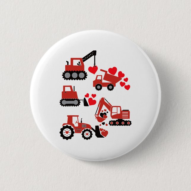 Valentinstag Jungen Kinder Kleinkind Bau Truc Button (Vorderseite)