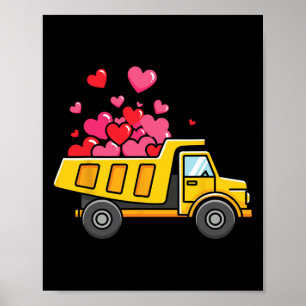 Valentinstag Jungen Kinder Kleinkind Kipper Herzen Poster