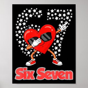 Valentinstag Jungen Kinder Mädchen Herzen Dabbing  Poster