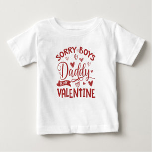 Valentinstag, Jungs Daddy ist mein Valentine. Baby T-shirt