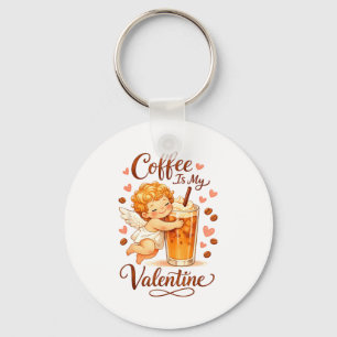 Valentinstag Kaffee Ist Mein Valentinskaffee Liebe Schlüsselanhänger