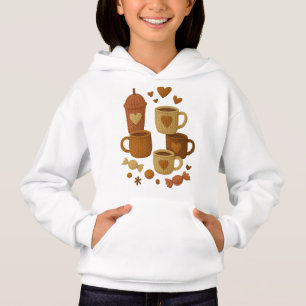 Valentinstag Kaffee Liebe Gestrickte Herzen Umarmu Hoodie