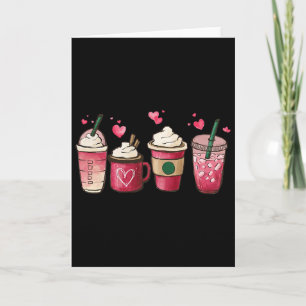 Valentinstag Kaffee Liebhaber Herz Frauen Mädchen Karte