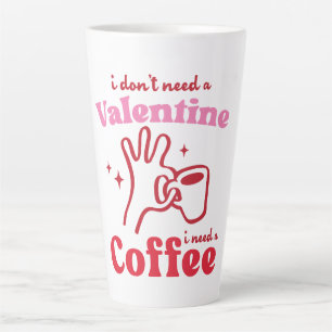 Valentinstag-Kaffee-Zitat Milchtasse
