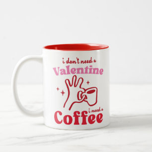 Valentinstag-Kaffee-Zitat Zweifarbige Tasse