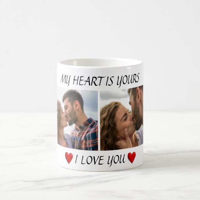 Valentinstag-Kaffeetasse Ich liebe dich mit Paarfo Kaffeetasse (Mittel)