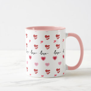 Valentinstag-Kaffeetassen Pinkes Thema Tasse