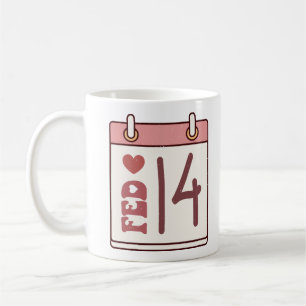 Valentinstag-Kalender Kaffeetasse