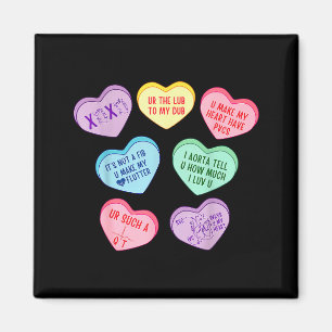 Valentinstag-Kardiologe Herzen Candy Ekg Tech Tele Magnet