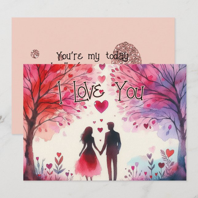 Valentinstag Karte 02 (Vorne/Hinten)