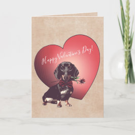 Valentinstag-Karte der Dackel Feiertagskarte