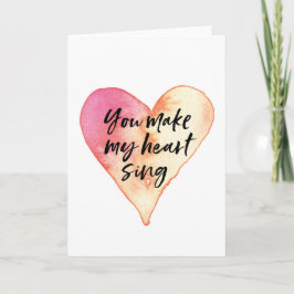 Valentinstag-Karte, du bringst mein Herz zum singe Feiertagskarte