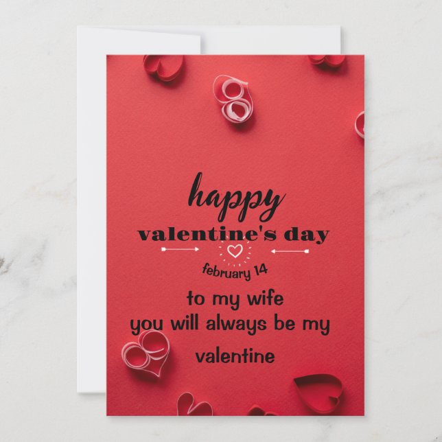 Valentinstag-Karte Einladung (Vorderseite)