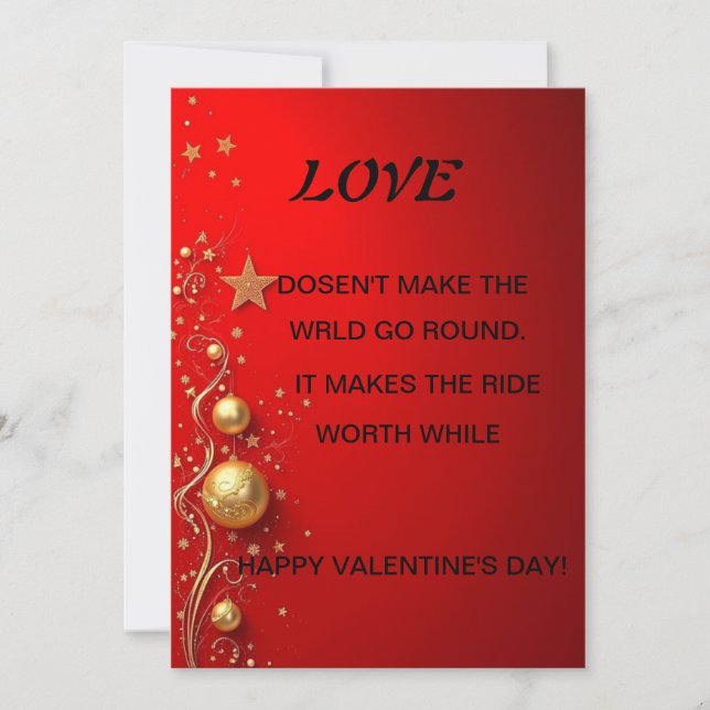 Valentinstag-Karte Einladung (Vorderseite)