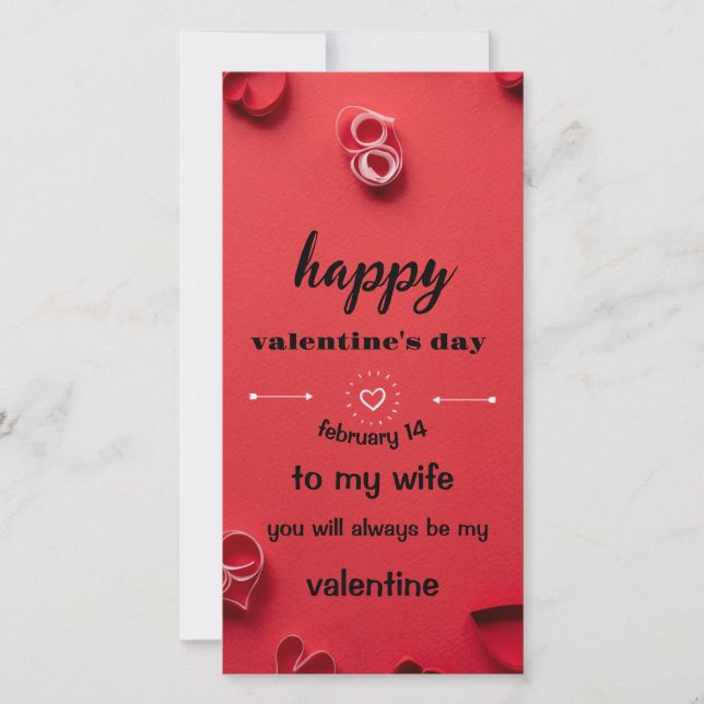 Valentinstag-Karte Feiertagskarte (Vorderseite)