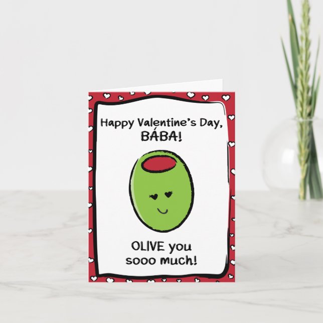 Valentinstag-Karte für Bába Karte (Vorderseite)