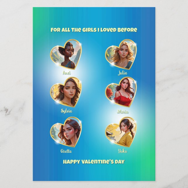 Valentinstag-Karte für Bachelorette Flyer (Vorne)